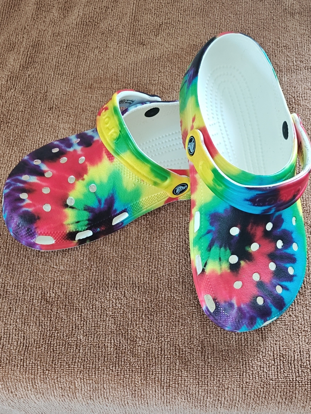 Women's Tie-Dye Crocs in Rainbow
